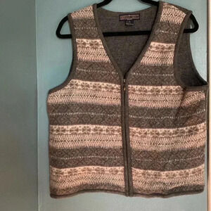 Herman Geist 1x zip up 100% wool vest